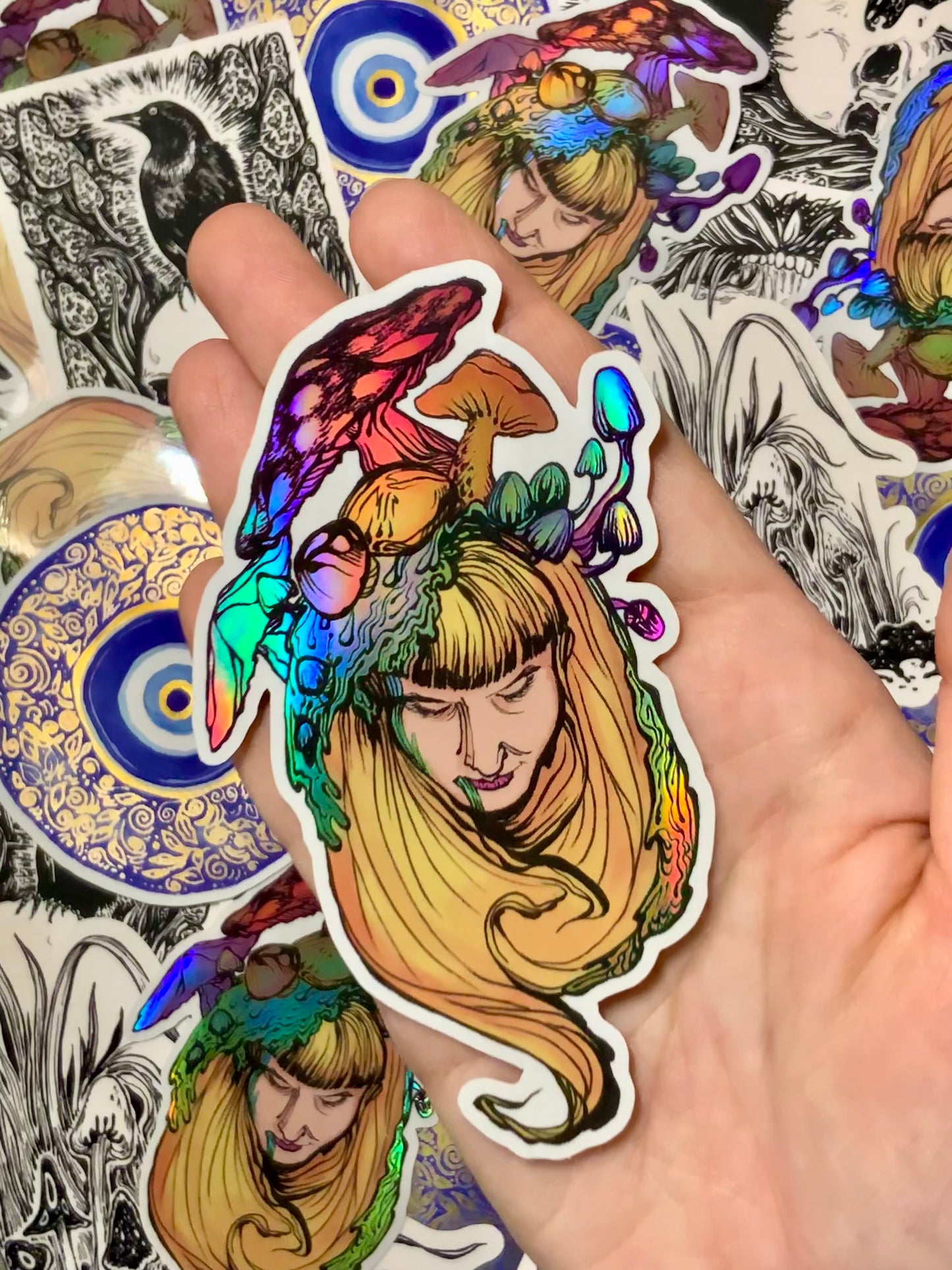 Sticker Art // Mushroom Lady